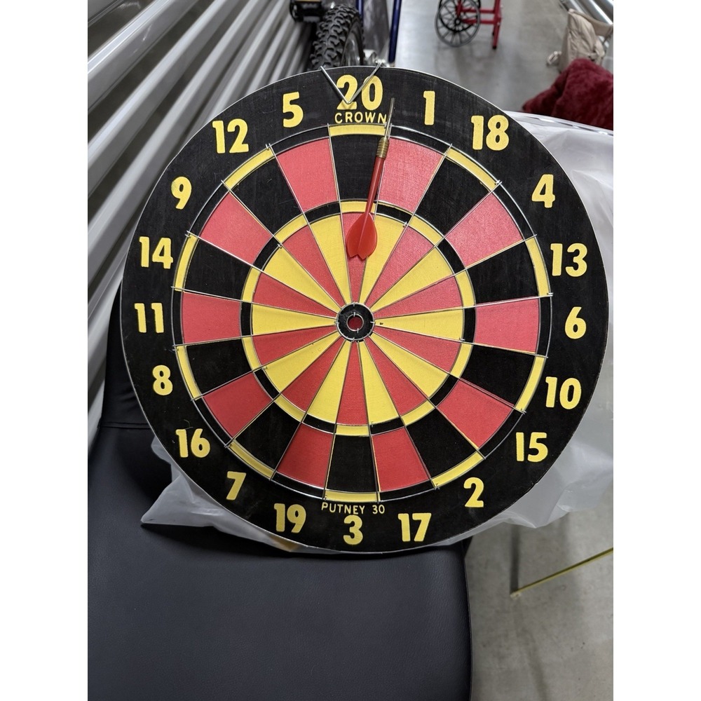Double Sided Dart Board Baseball Game Target Wall Hanging 17 Inch New